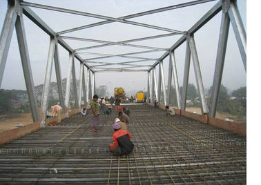 Amphibious Steel Truss Prefabricated Delta Bridge Simple Structure