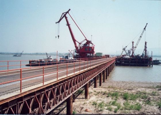Easy And Fast Erection Steel Bailey Bridge timber deck