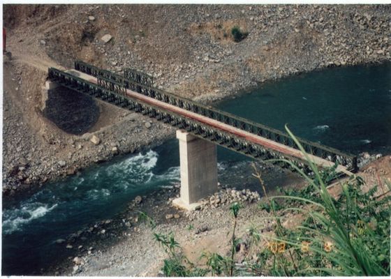 Double Lane 30ft-180ft Modular Steel Bridge Steel Deck Timber Deck